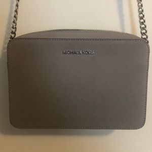 Gray Michael Kors purse